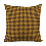 Brown Houndstooth Pattern Print Pillow Cover