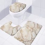 Brown Marble Print 3 Piece Bath Mat Set