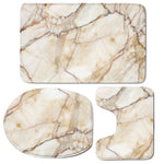 Brown Marble Print 3 Piece Bath Mat Set
