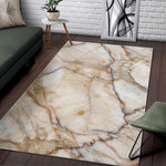 Brown Marble Print Area Rug GearFrost