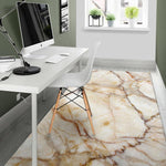 Brown Marble Print Area Rug GearFrost