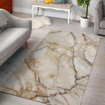 Brown Marble Print Area Rug GearFrost
