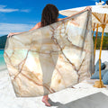 Brown Marble Print Beach Sarong Wrap