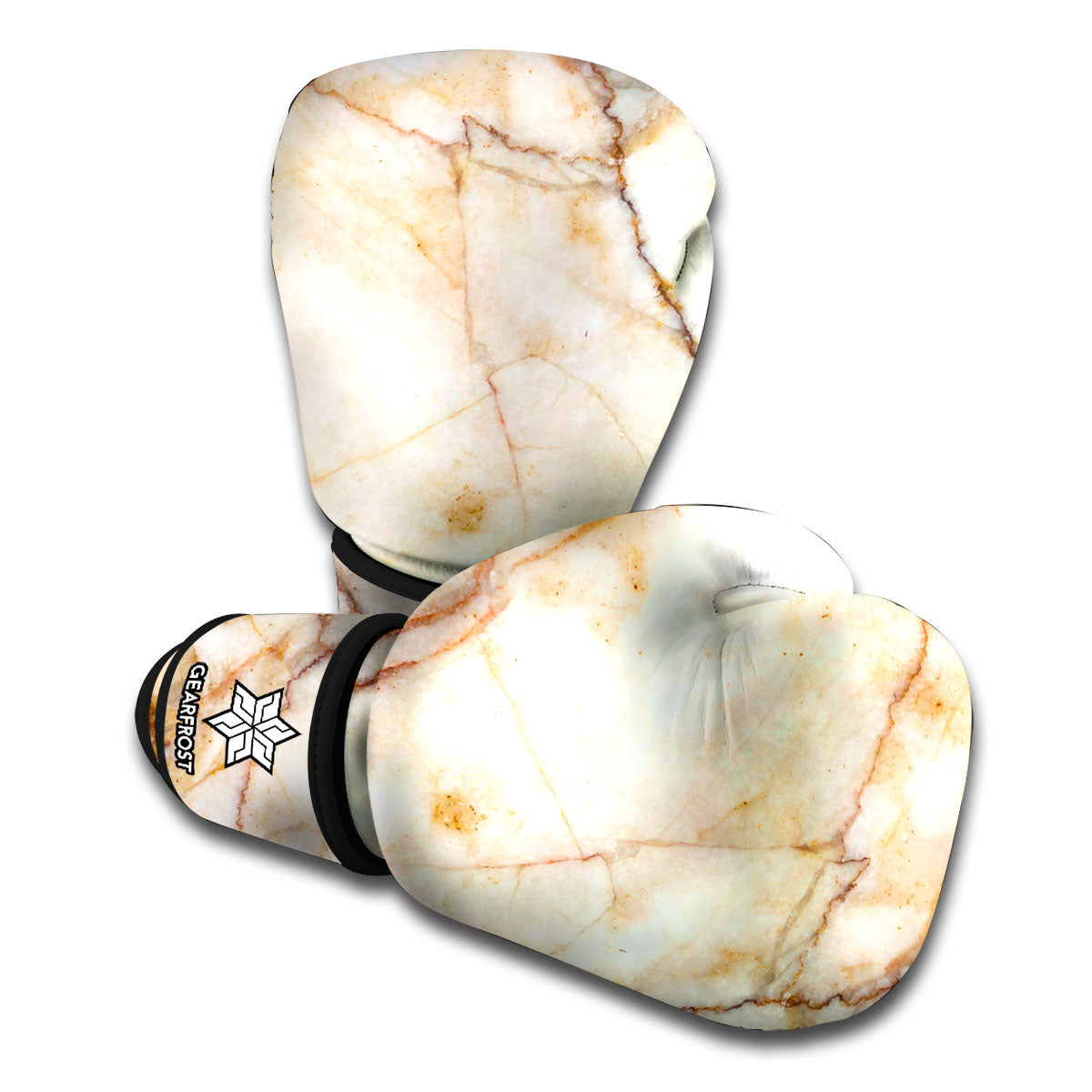 Brown Marble Print Boxing Gloves
