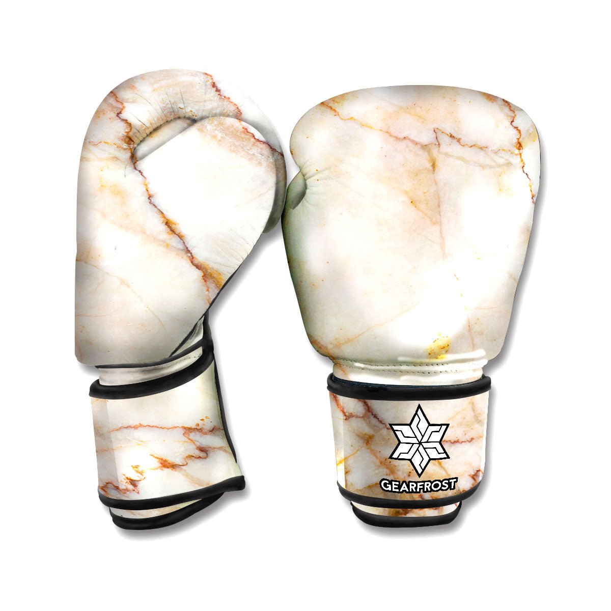 Brown Marble Print Boxing Gloves
