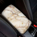 Brown Marble Print Car Center Console Cover