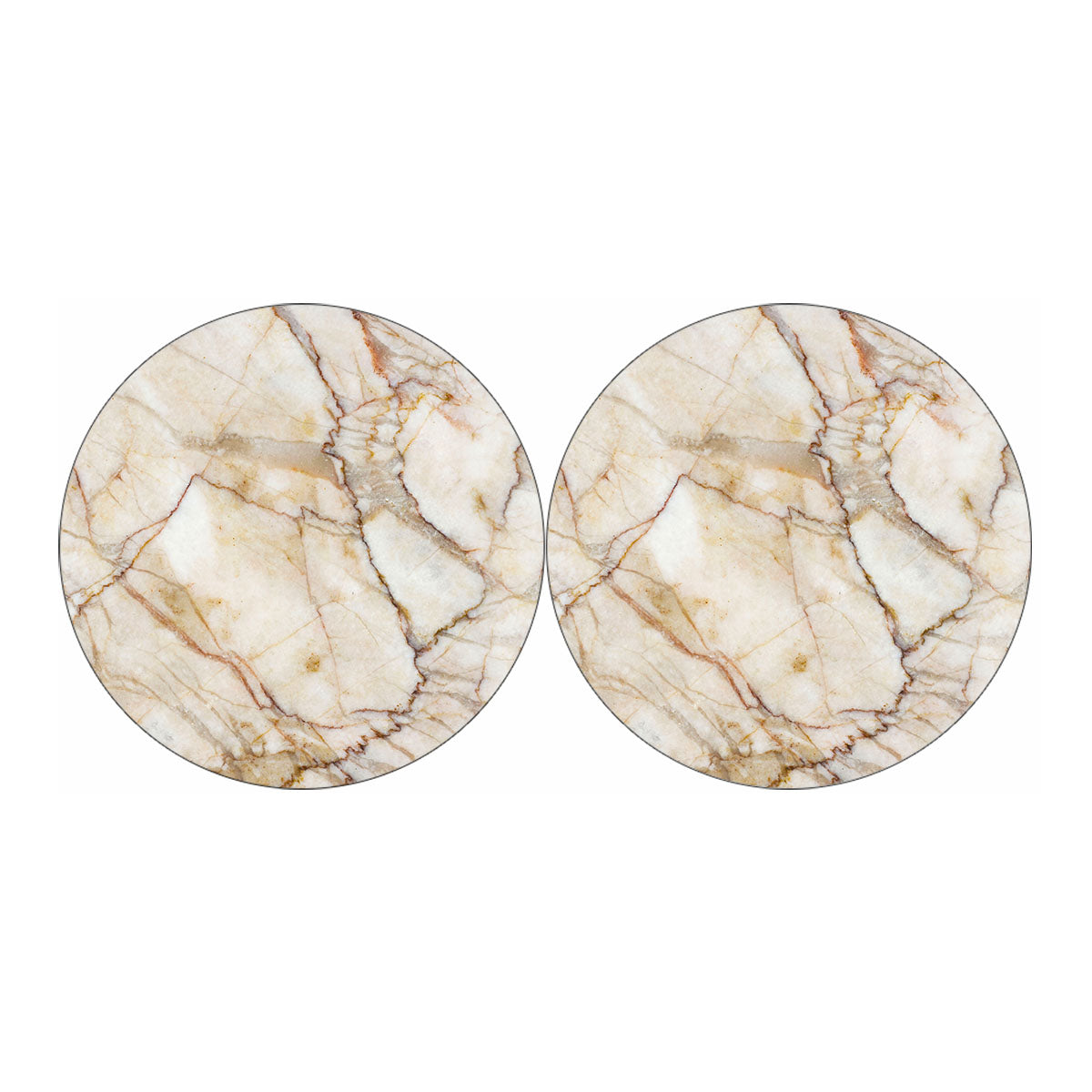 Brown Marble Print Car Coasters