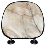 Brown Marble Print Car Headrest Covers