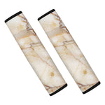 Brown Marble Print Car Seat Belt Covers