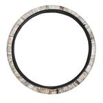 Brown Marble Print Car Steering Wheel Cover