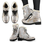Brown Marble Print Comfy Boots GearFrost