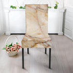 Brown Marble Print Dining Chair Slipcover