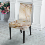 Brown Marble Print Dining Chair Slipcover