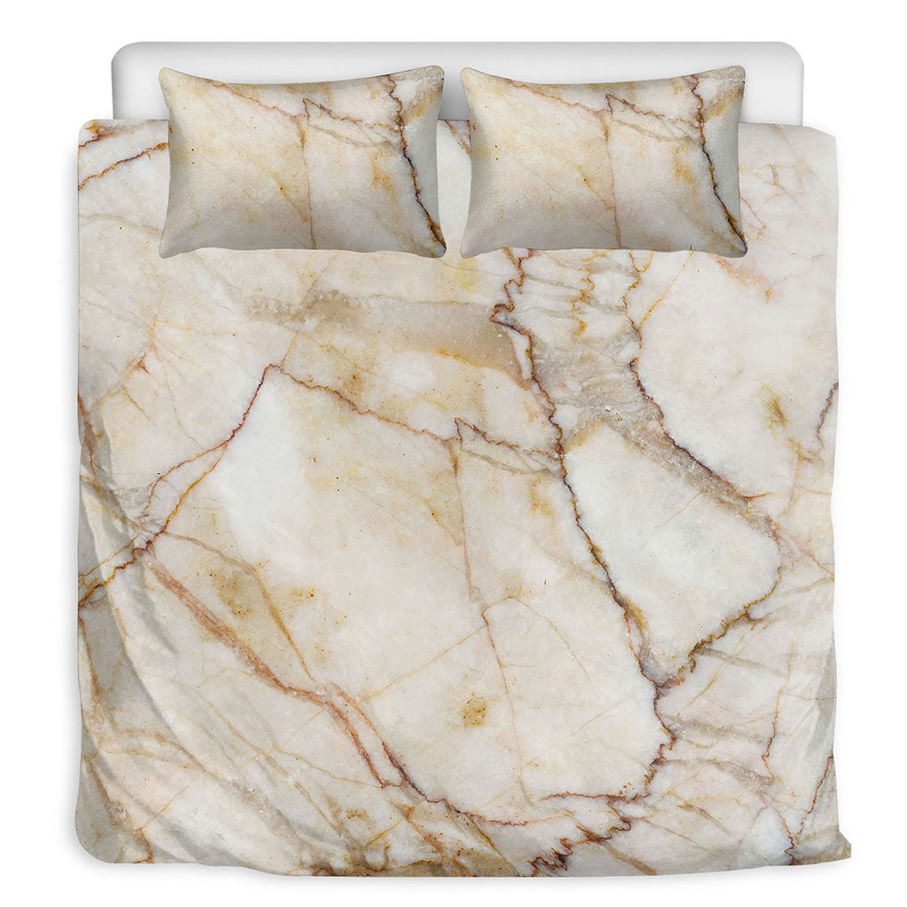 Brown Marble Print Duvet Cover Bedding Set