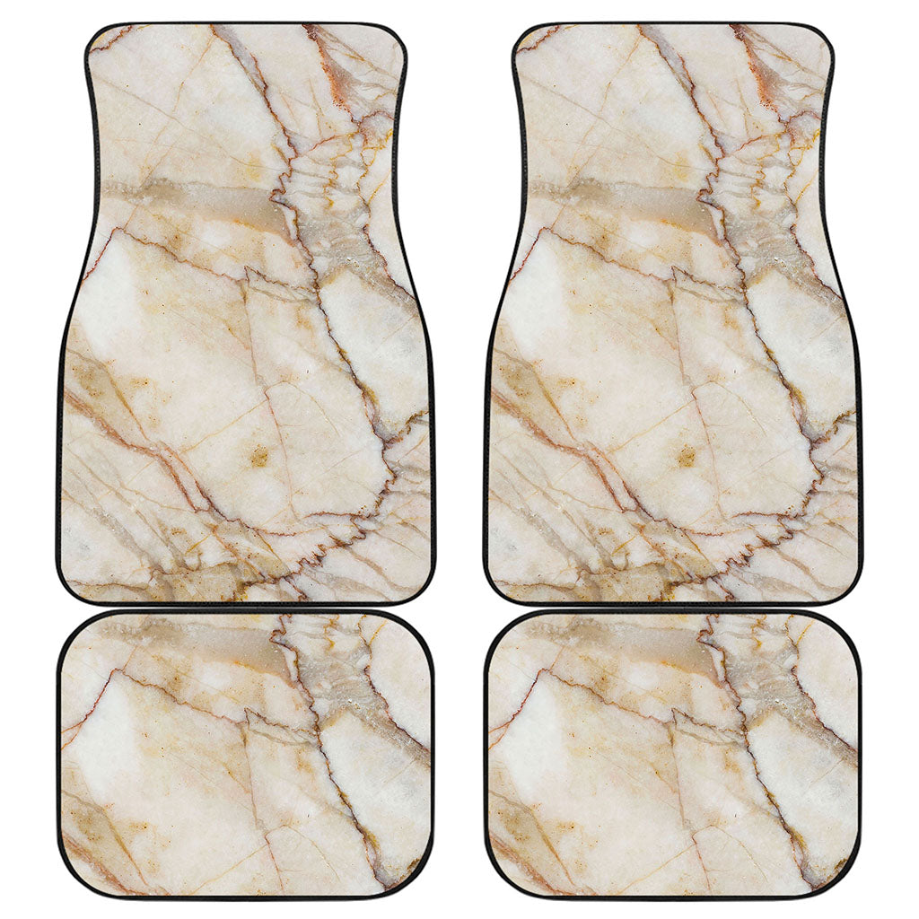 Brown Marble Print Front and Back Car Floor Mats