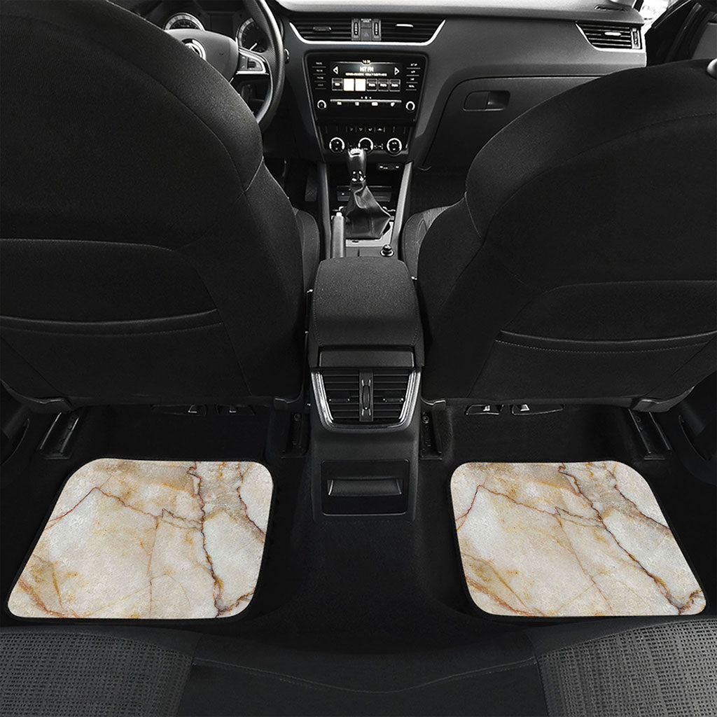 Brown Marble Print Front and Back Car Floor Mats