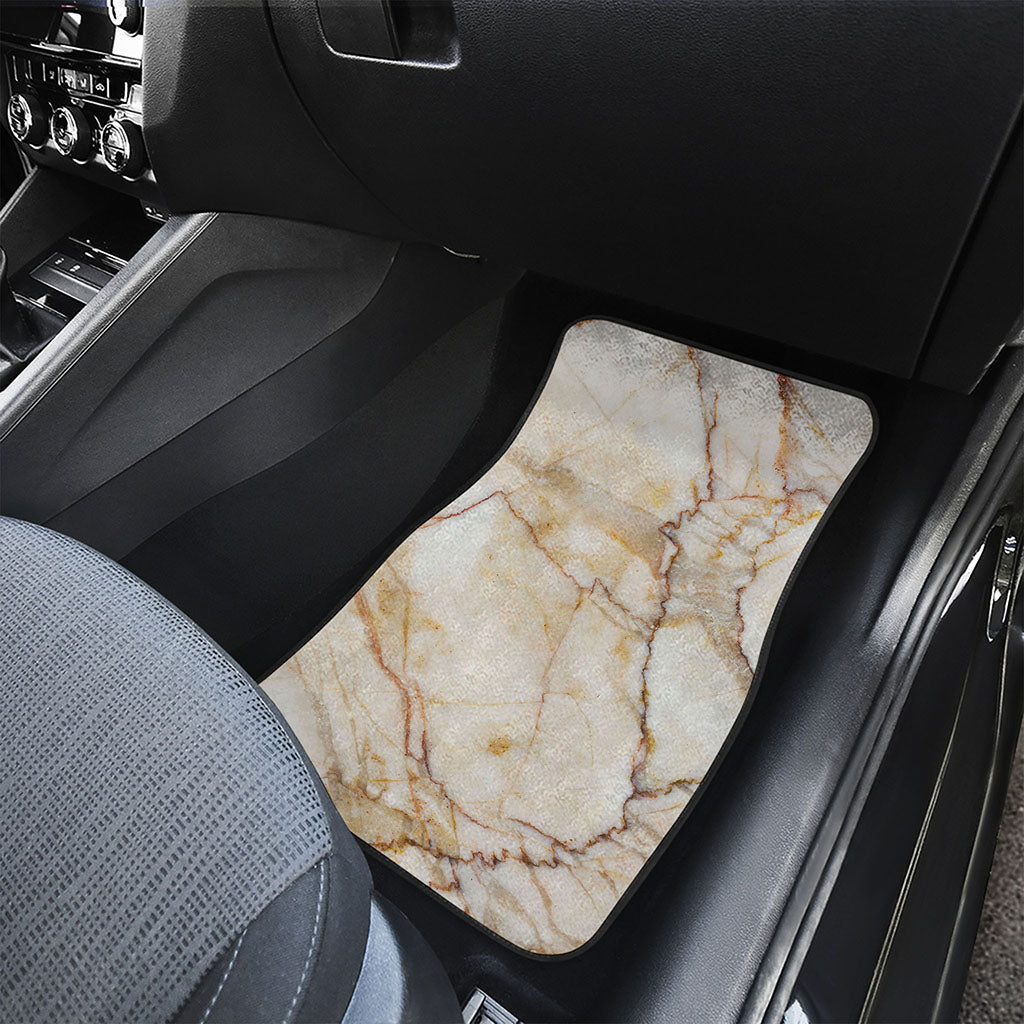 Brown Marble Print Front and Back Car Floor Mats