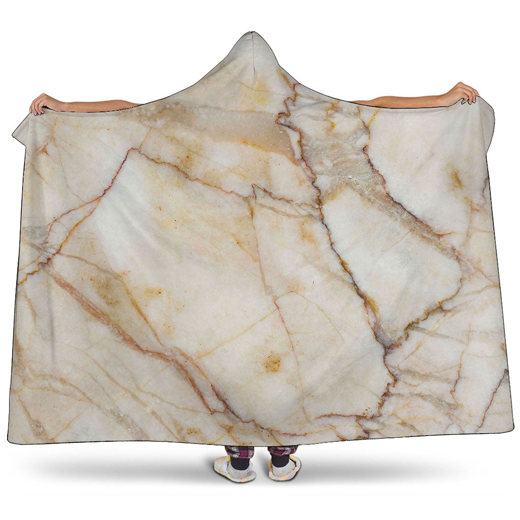 Brown Marble Print Hooded Blanket