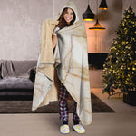 Brown Marble Print Hooded Blanket