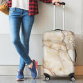 Brown Marble Print Luggage Cover