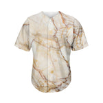 Brown Marble Print Men's Baseball Jersey