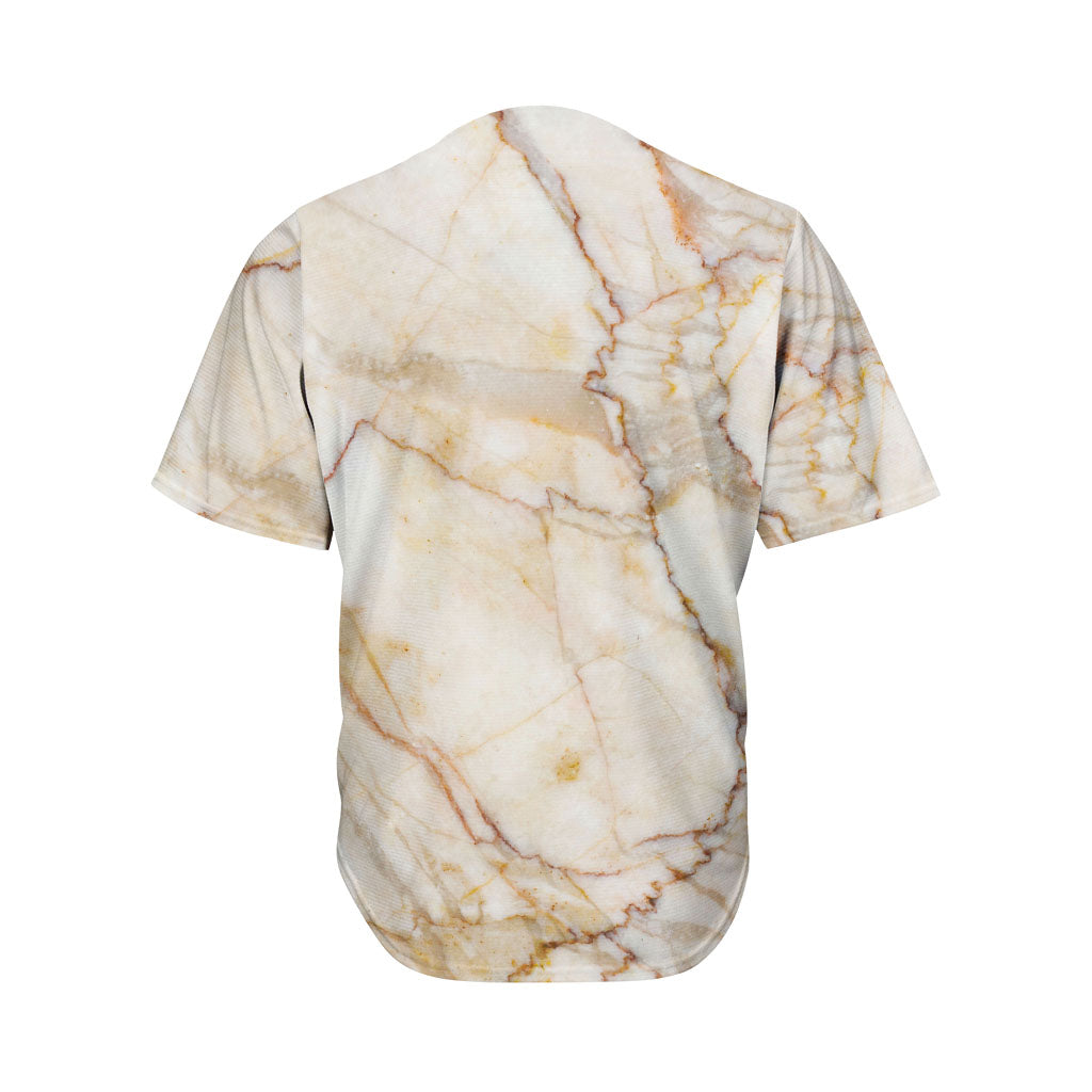 Brown Marble Print Men's Baseball Jersey