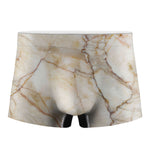 Brown Marble Print Men's Boxer Briefs