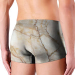 Brown Marble Print Men's Boxer Briefs