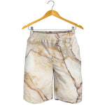 Brown Marble Print Men's Shorts