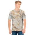 Brown Marble Print Men's T-Shirt