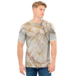 Brown Marble Print Men's T-Shirt
