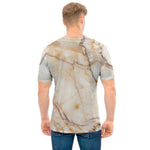 Brown Marble Print Men's T-Shirt