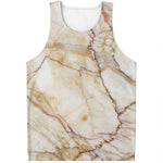 Brown Marble Print Men's Tank Top