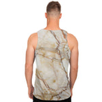 Brown Marble Print Men's Tank Top