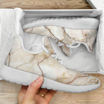 Brown Marble Print Mesh Knit Shoes GearFrost