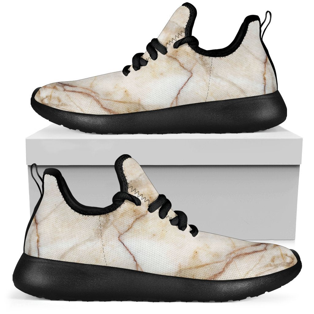 Brown Marble Print Mesh Knit Shoes GearFrost