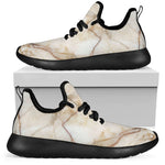 Brown Marble Print Mesh Knit Shoes GearFrost