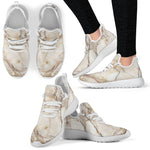 Brown Marble Print Mesh Knit Shoes GearFrost