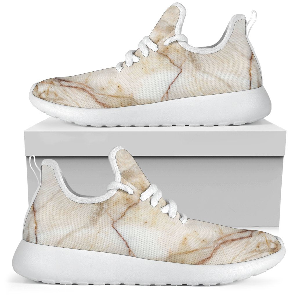 Brown Marble Print Mesh Knit Shoes GearFrost