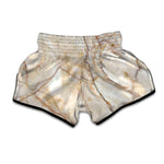 Brown Marble Print Muay Thai Boxing Shorts