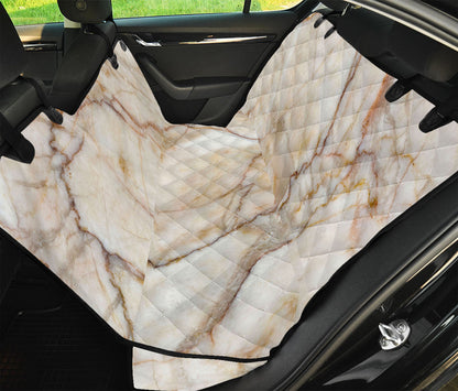 Brown Marble Print Pet Car Back Seat Cover