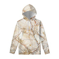 Brown Marble Print Pullover Hoodie