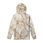 Brown Marble Print Pullover Hoodie