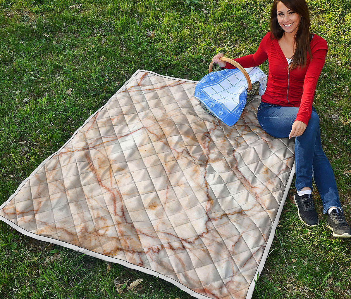 Brown Marble Print Quilt