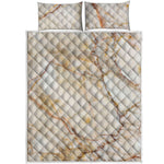 Brown Marble Print Quilt Bed Set
