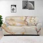 Brown Marble Print Sofa Cover