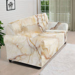 Brown Marble Print Sofa Cover