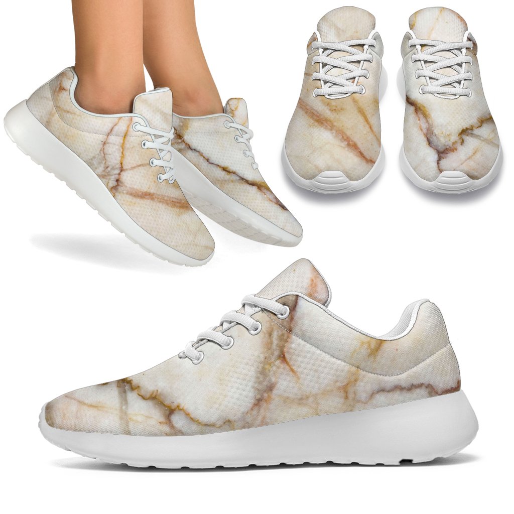 Brown Marble Print Sport Shoes GearFrost