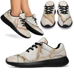 Brown Marble Print Sport Shoes GearFrost