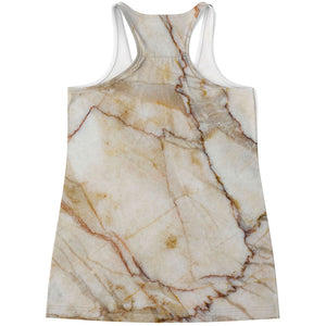 Brown Marble Print Women's Racerback Tank Top